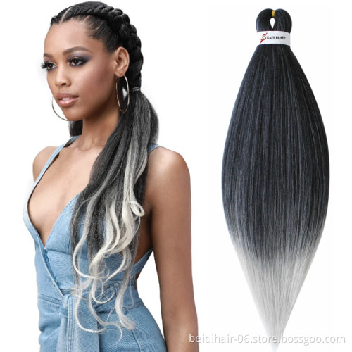 EZ Braids Prestretched Easy Braiding Hair Yaki Jumbo Braids Hot Water Setting Synthetic Hair Extension Wholesale